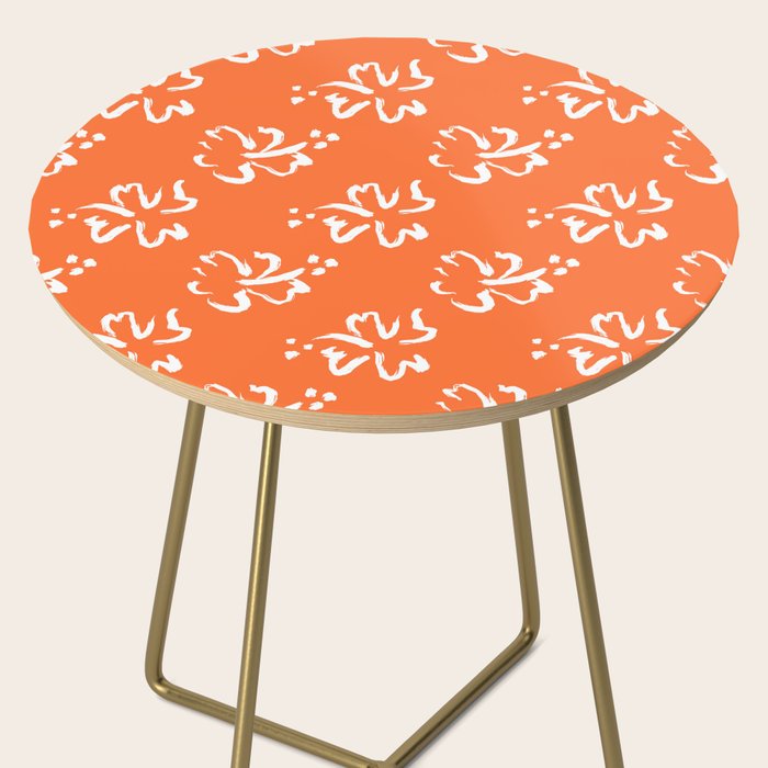 Tropical summer flower pattern art Side Table Gallery Image 2