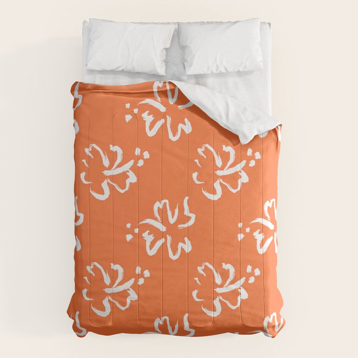 Tropical summer flower pattern art Comforter Gallery Image 6