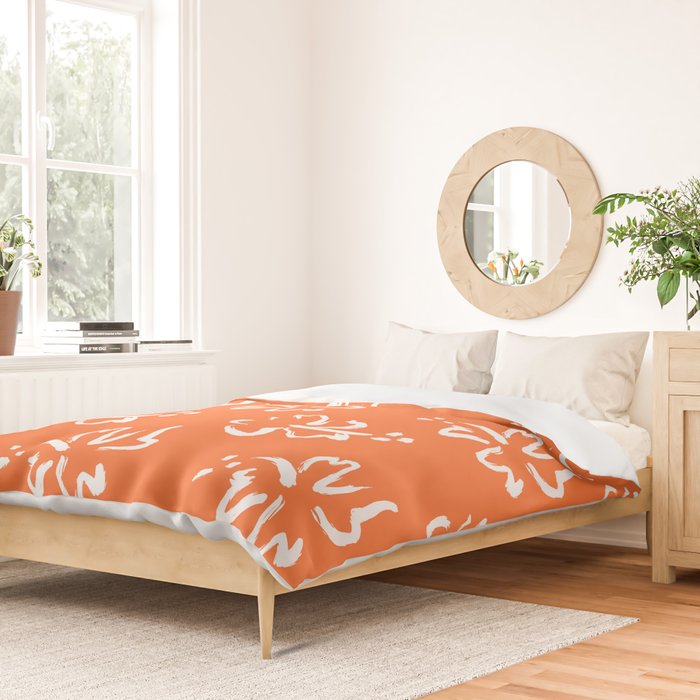 Tropical summer flower pattern art Duvet Cover Gallery Image 2