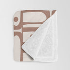 Midcentury Modern Piquet Inspired by PANTONE 17 1230 Color of the Year Mocha Mousse Throw Blanket Gallery Image 3