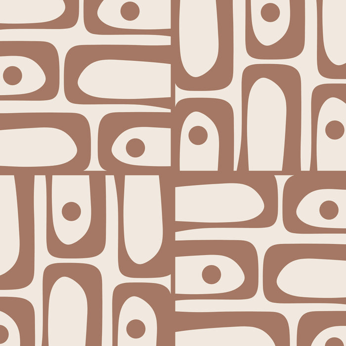 Midcentury Modern Piquet Inspired by PANTONE 17 1230 Color of the Year Mocha Mousse Coffee Mug Gallery Image 2