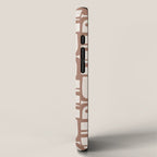 Midcentury Modern Piquet Inspired by PANTONE 17 1230 Color of the Year Mocha Mousse iPhone Case Gallery Image 2