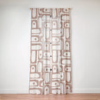 Midcentury Modern Piquet Inspired by PANTONE 17 1230 Color of the Year Mocha Mousse Window Curtain Gallery Image 2
