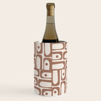 Midcentury Modern Piquet Inspired by PANTONE 17 1230 Color of the Year Mocha Mousse Wine Chiller Gallery Image 3