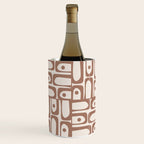 Midcentury Modern Piquet Inspired by PANTONE 17 1230 Color of the Year Mocha Mousse Wine Chiller Gallery Image 1