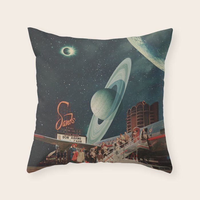 a Postcard from year 2348 Throw Pillow Gallery Image 6