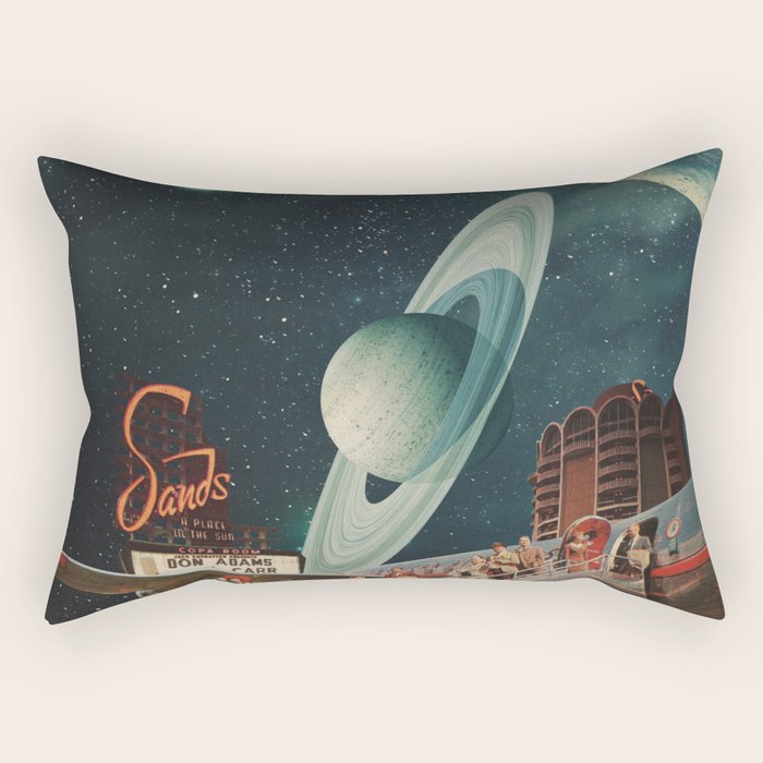 a Postcard from year 2348 Rectangular Pillow Gallery Image 2