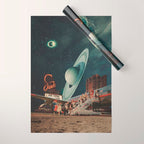 a Postcard from year 2348 Wrapping Paper Gallery Image 1