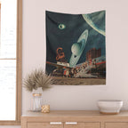 a Postcard from year 2348 Wall Tapestry Gallery Image 2