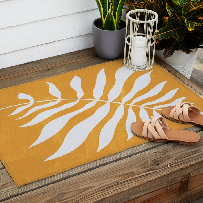 Wild Ferns: Tulip Yellow Edition Outdoor Rug Gallery Image 2