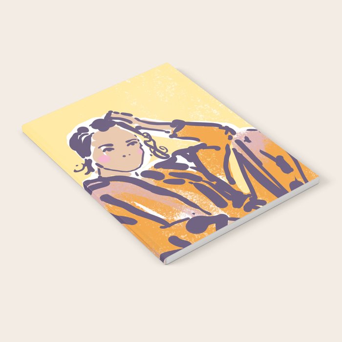 Woman wearing yellow pajamas Notebook Gallery Image 2