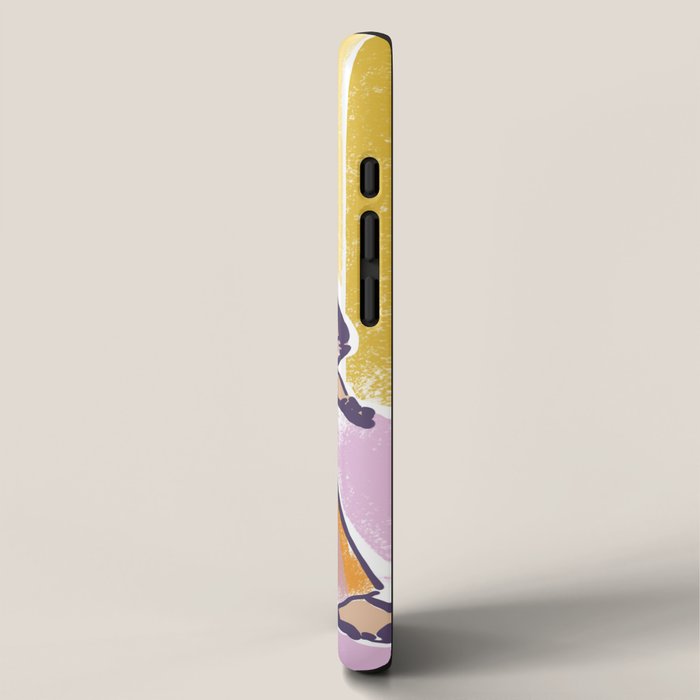 Woman wearing yellow pajamas iPhone Case Gallery Image 2