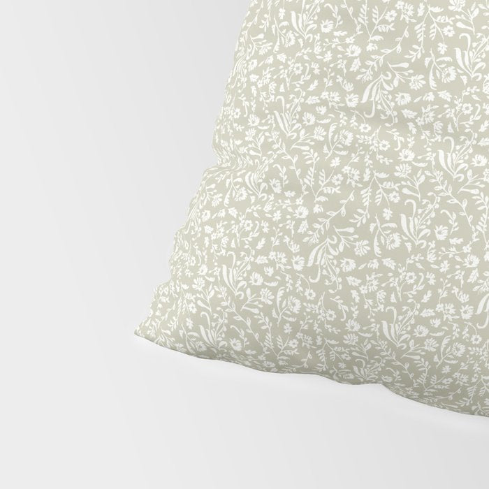 Ditsy Toile Floral - Sage Pillow Sham Gallery Image 4