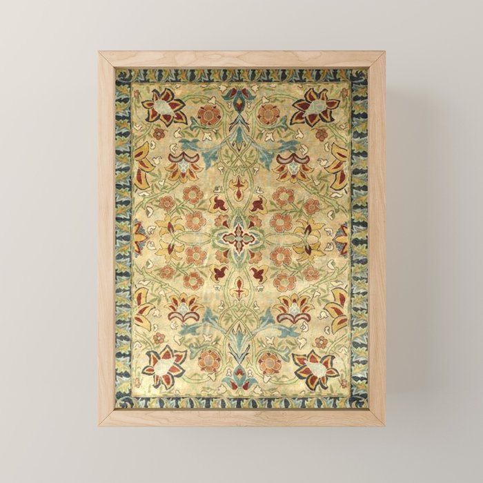 William Morris Antique Redcar Persian Floral Mini Art Print Gallery Image 1