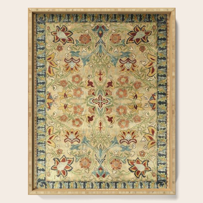 William Morris Antique Redcar Persian Floral Serving Tray Gallery Image 1