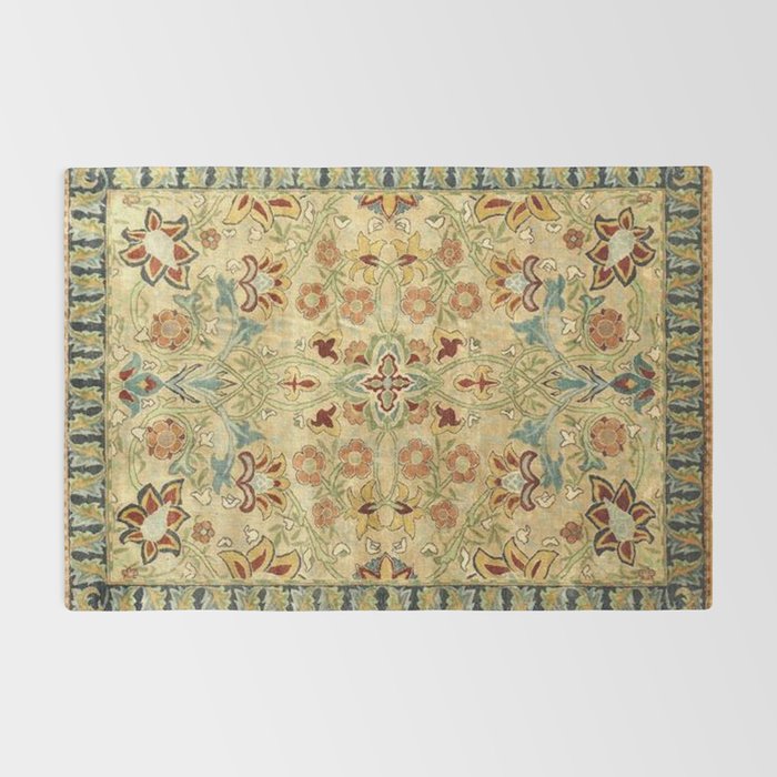 William Morris Antique Redcar Persian Floral Rug Gallery Image 2
