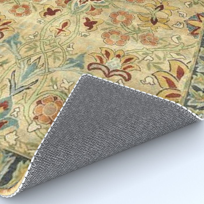 William Morris Antique Redcar Persian Floral Rug Gallery Image 4