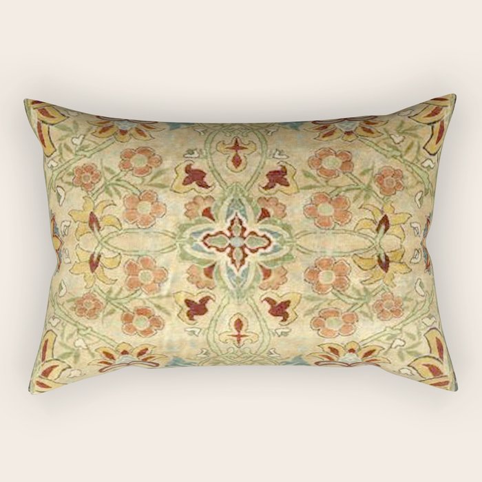 William Morris Antique Redcar Persian Floral Rectangular Pillow Gallery Image 2