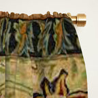 William Morris Antique Redcar Persian Floral Window Curtain Gallery Image 2