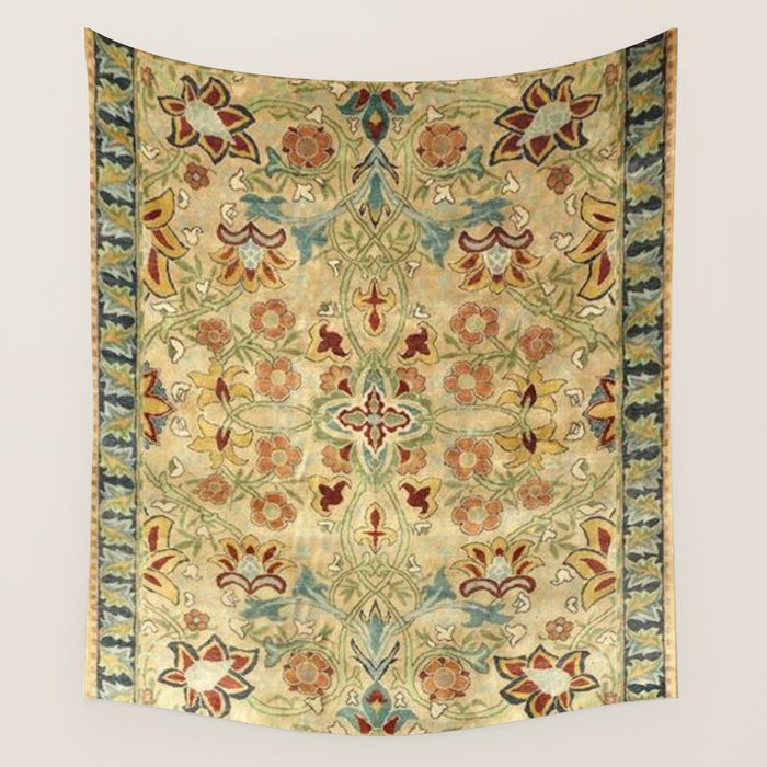 William Morris Antique Redcar Persian Floral Wall Tapestry Gallery Image 1