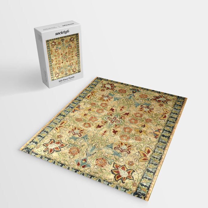 William Morris Antique Redcar Persian Floral Jigsaw Puzzle Gallery Image 2