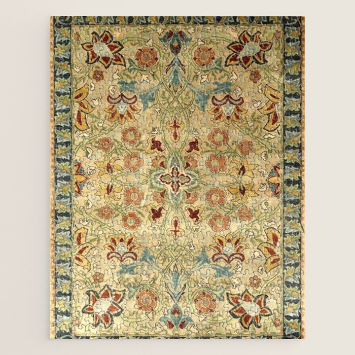 William Morris Antique Redcar Persian Floral Jigsaw Puzzle Gallery Image 1