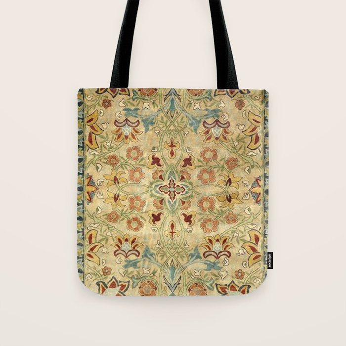 William Morris Antique Redcar Persian Floral Tote Bag Gallery Image 1