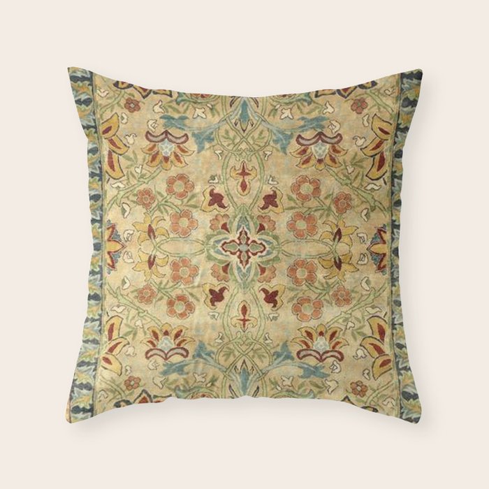 William Morris Antique Redcar Persian Floral Throw Pillow Gallery Image 6