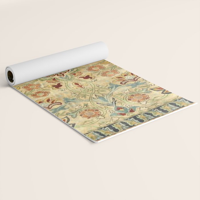 William Morris Antique Redcar Persian Floral Yoga Mat Gallery Image 2