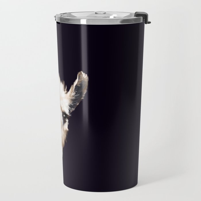 Sneaky Llama in Black Travel Mug Gallery Image 2