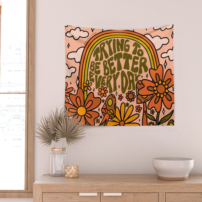 Trying to Be Better Wall Tapestry Gallery Image 2