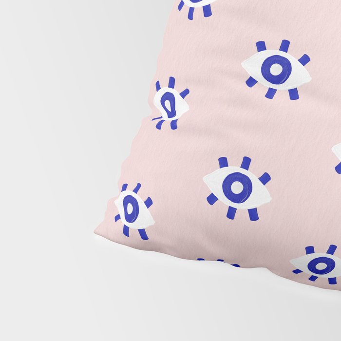 Evil Eye Dots - Navy & Blush Palette Pillow Sham Gallery Image 4