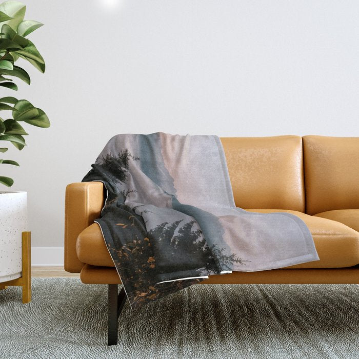 Faraway Mountains - Landscape And Nature Photography Throw Blanket Gallery Image 1