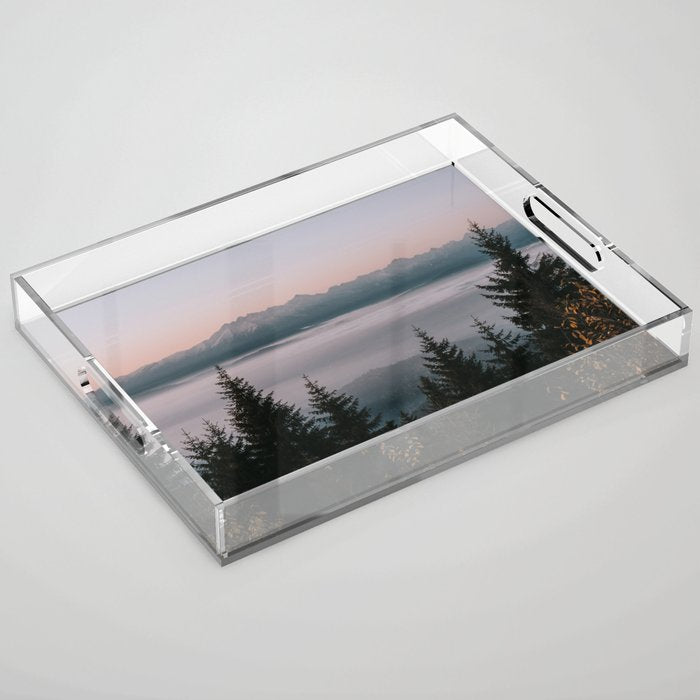 Faraway Mountains - Landscape and Nature Photography Acrylic Tray Gallery Image 1