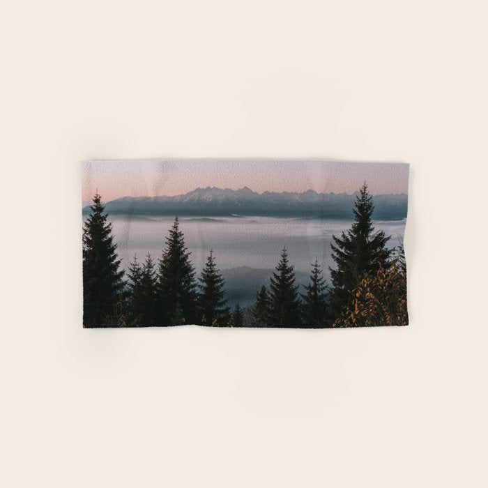 Faraway Mountains - Landscape and Nature Photography Bath Towel Gallery Image 1