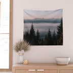 Faraway Mountains - Landscape and Nature Photography Wall Tapestry Gallery Image 2
