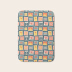 Vintage summer post stamp drawing pattern Bath Mat Gallery Image 1