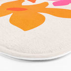 Abstract Summer Flowers Bath Mat Gallery Image 3