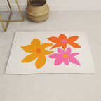 Abstract Summer Flowers Rug Gallery Image 1