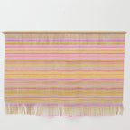 Summer Watercolor Fine Striped Pattern Pink Orange Yellow Wall Hanging Gallery Image 1