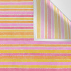 Summer Watercolor Fine Striped Pattern Pink Orange Yellow Wall Tapestry Gallery Image 3
