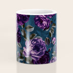 Velveteen Moody Flower Grandeur Plum Blue Teal Coffee Mug Gallery Image 4