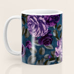 Velveteen Moody Flower Grandeur Plum Blue Teal Coffee Mug Gallery Image 3