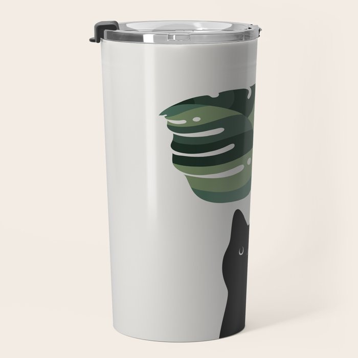 Cat and Plant 16 Travel Mug Gallery Image 3
