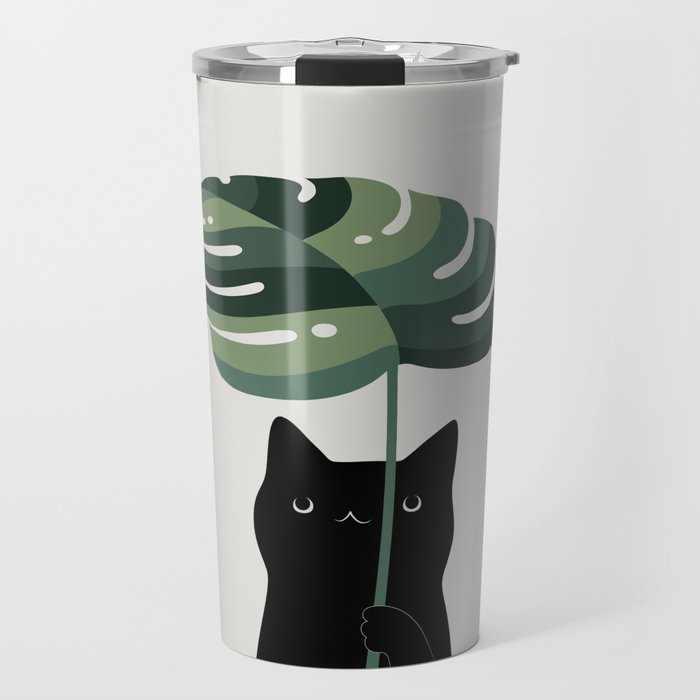 Cat and Plant 16 Travel Mug Gallery Image 1
