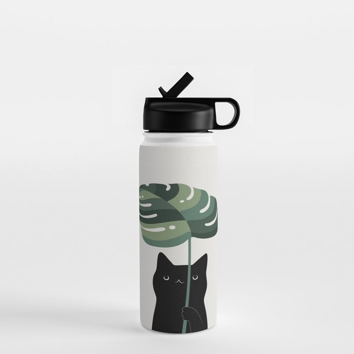Cat and Plant 16 Water Bottle Gallery Image 1