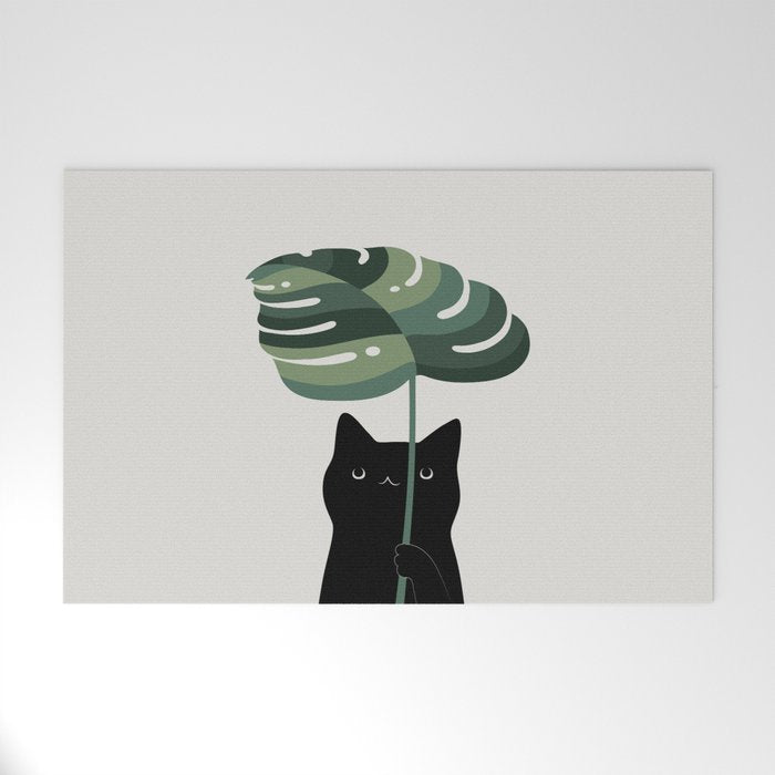 Cat and Plant 16 Welcome Mat Gallery Image 1