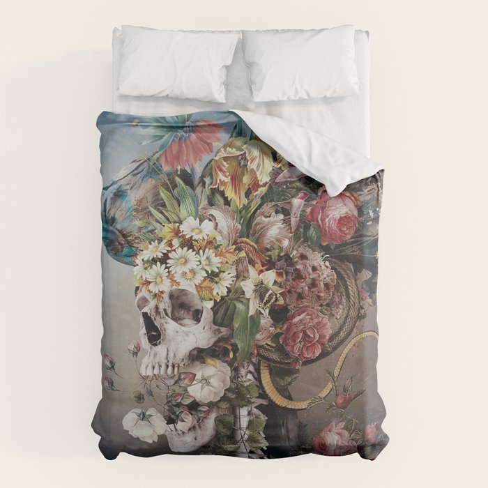 Flower skull Duvet Cover Gallery Image 1