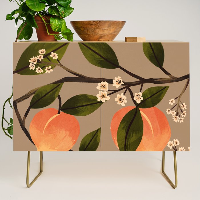 Peaches Botanical Art 2 Credenza Gallery Image 1