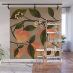 Peaches Botanical Art 2 Wall Mural Gallery Image 1
